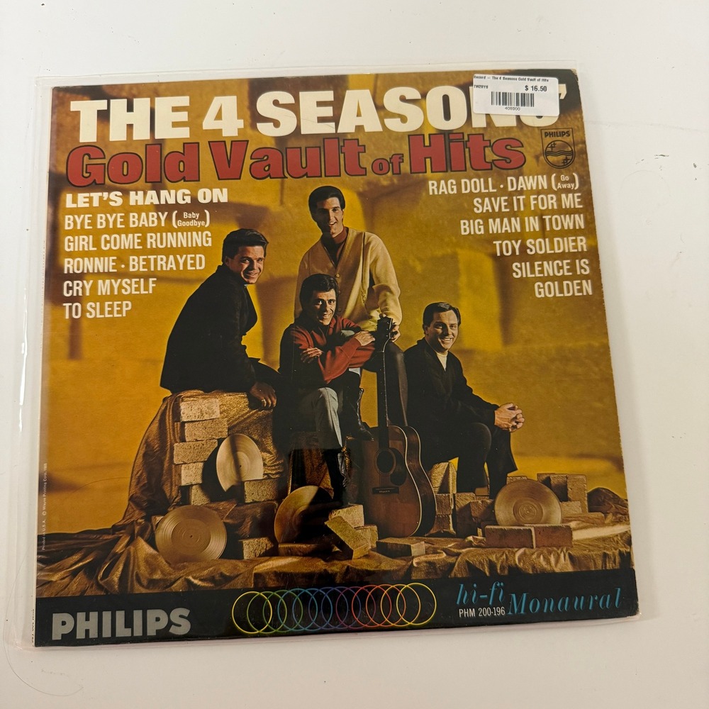 The 4 Seasons Vintage Record Vinyl, Gold Vault of Hits, Philips